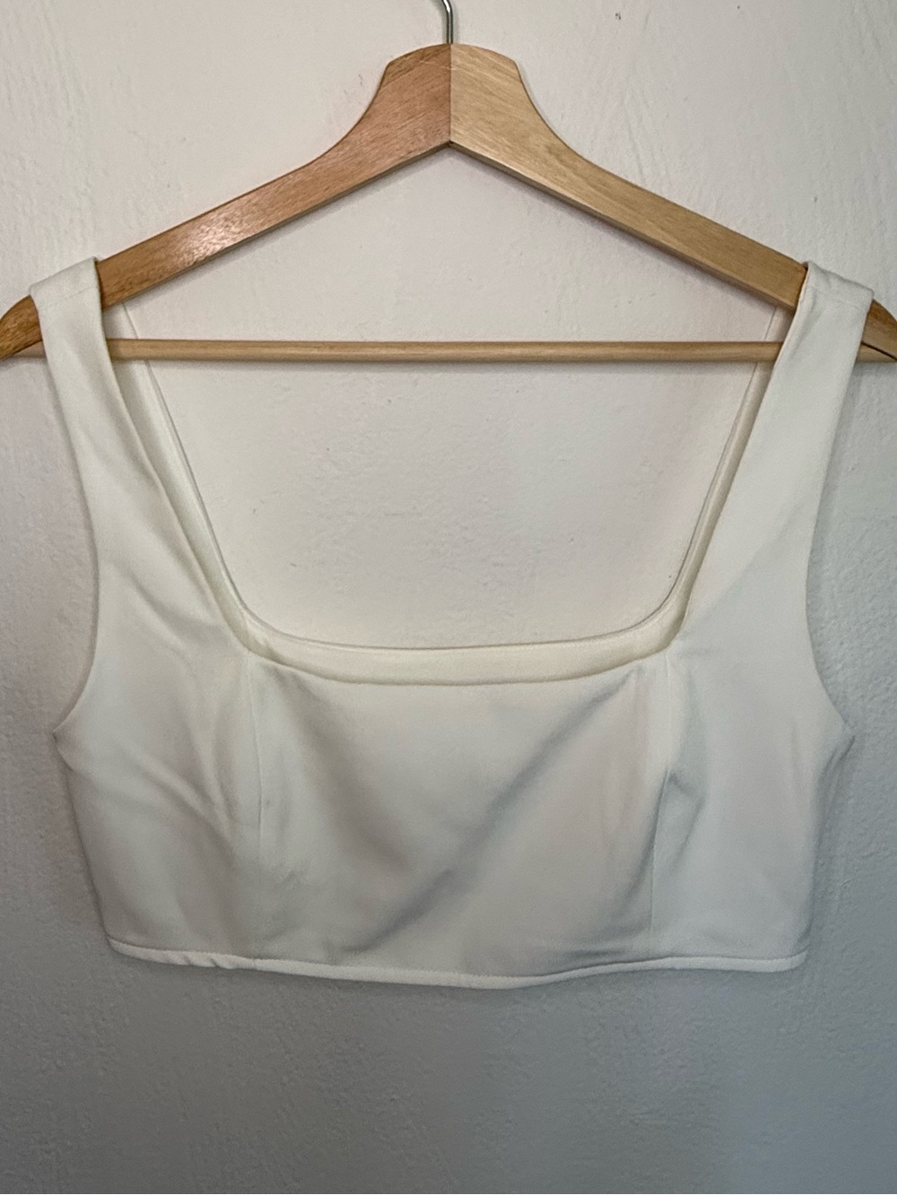 Princess Polly NWOT Ivory Square-Neck Cropped Tank